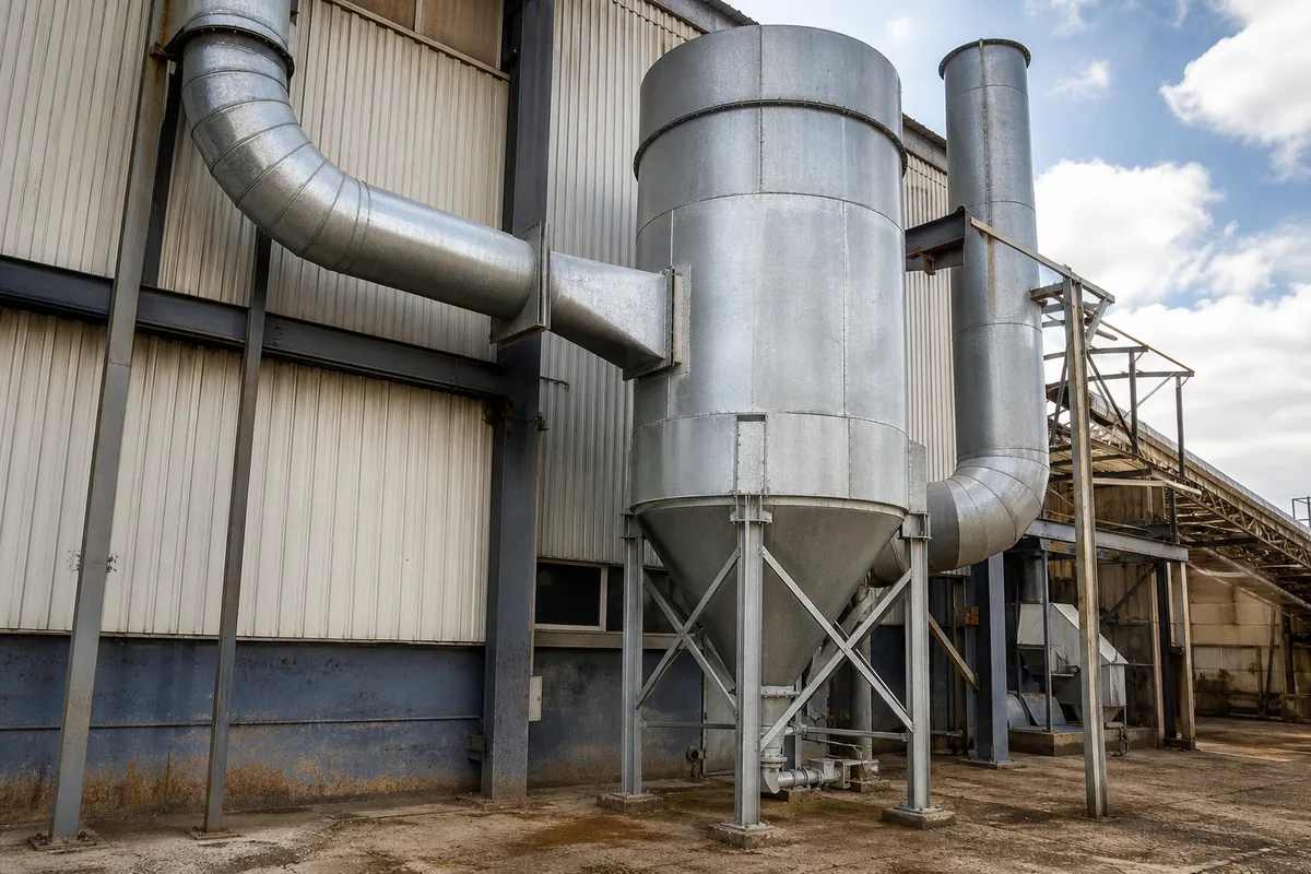 Industrial cyclone dust separator